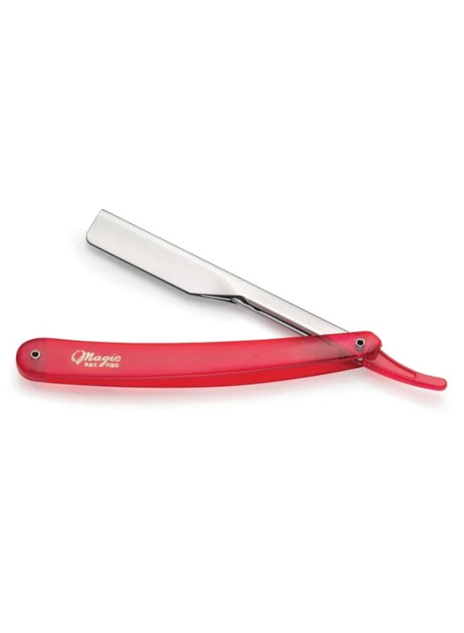 ماكينة حلاقة بحافة مستقيمة للرجال، مقبض قابل لتعديل الطول، مصنوع من البلاستيك والفولاذ المقاوم للصدأ بتصميم خفيف الوزن ومتين، متوفر بلون الاحمر - Image 4